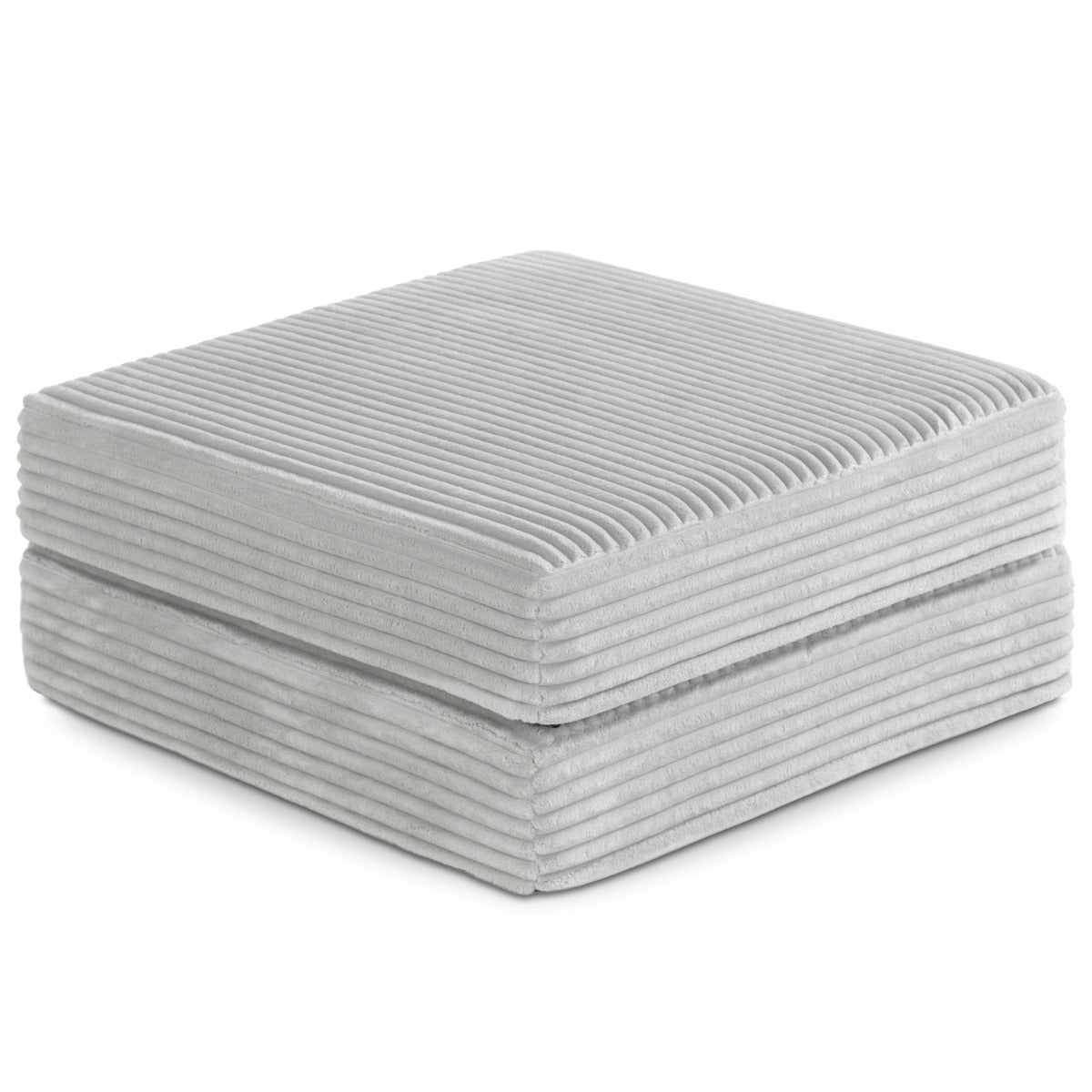 Unsofa® in Striped Gray Faux Fur