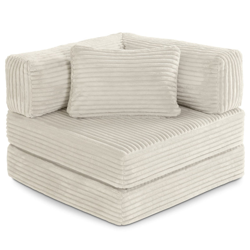 Unsofa® in Striped White Faux Fur