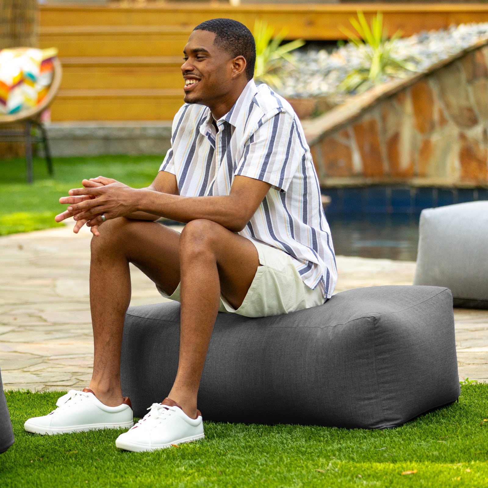 Coza Outdoor Collection in Charcoal Sunbrella