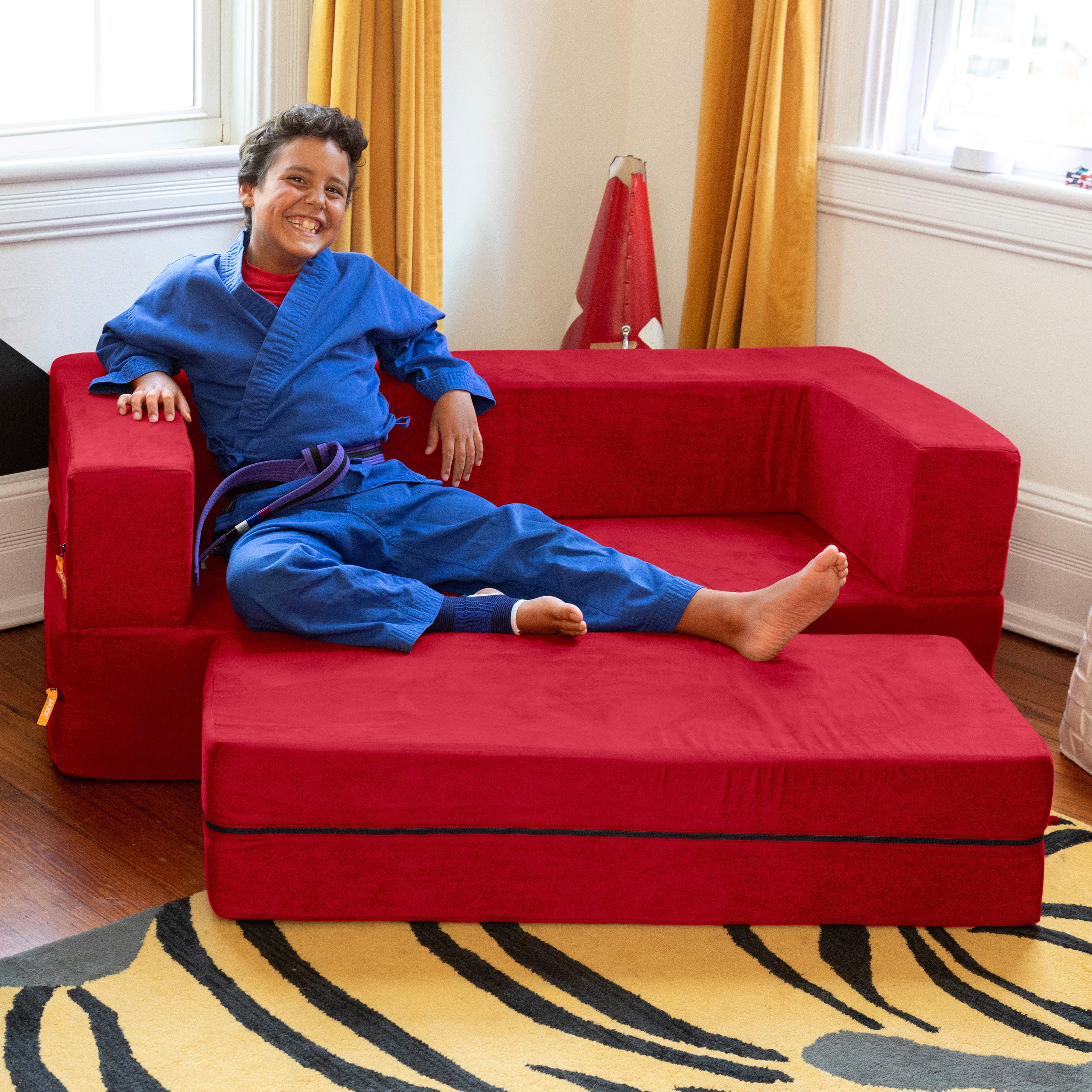 NEIGHBORHOOD　FOLDING SOFA Zipline Jr Kids Convertible Sofa - Foam Couch – Jaxx Living