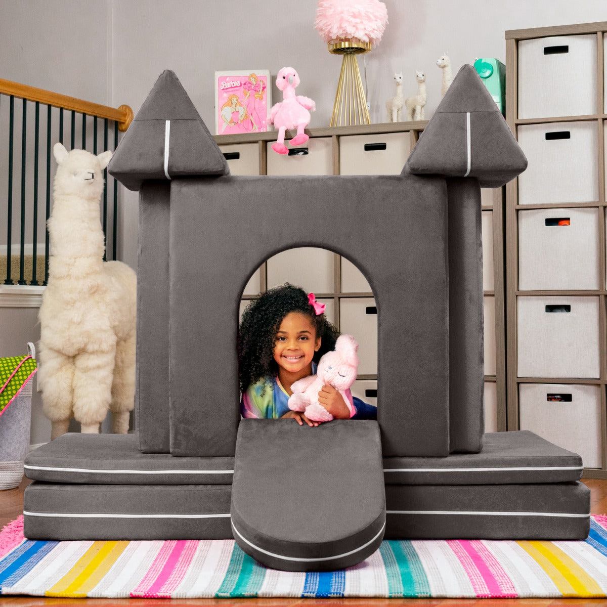 PlayScape CastleGate in Dark Gray Microsuede