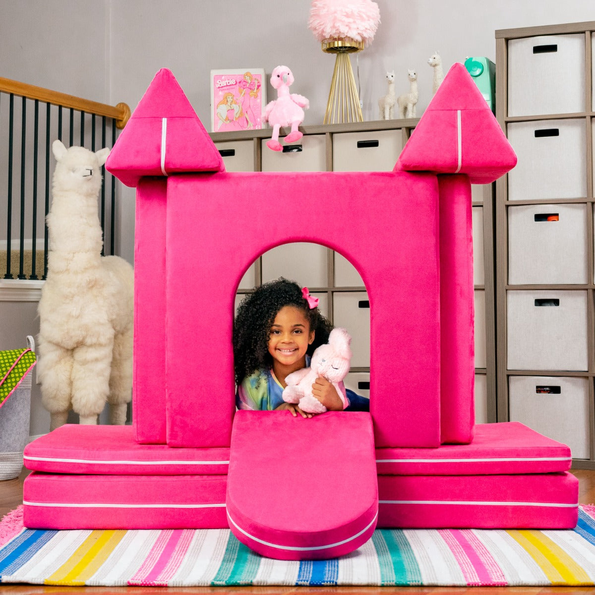 PlayScape CastleGate in Watermelon Pink Microsuede