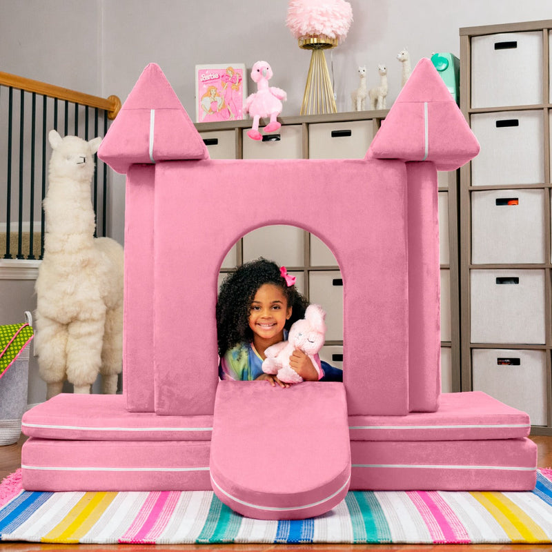 PlayScape CastleGate in Pale Pink Microsuede