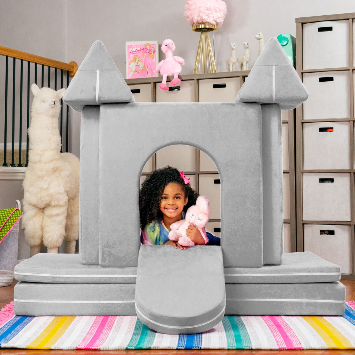 PlayScape CastleGate in Silver Microsuede