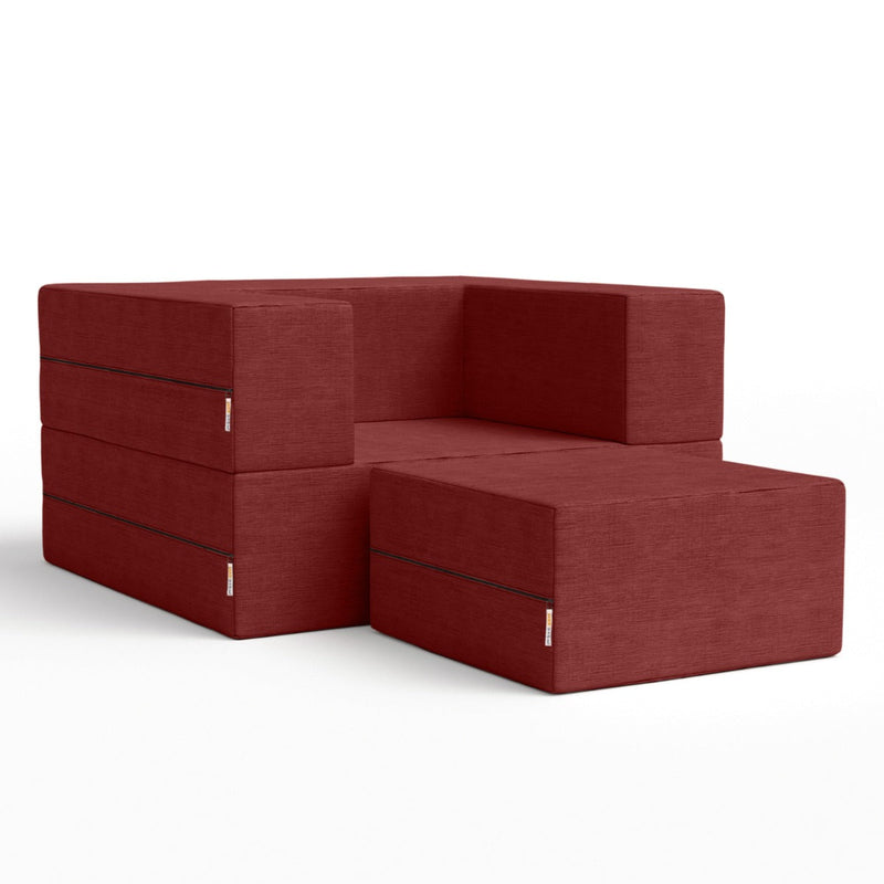 Zipline Chair in Berry Microvelvet