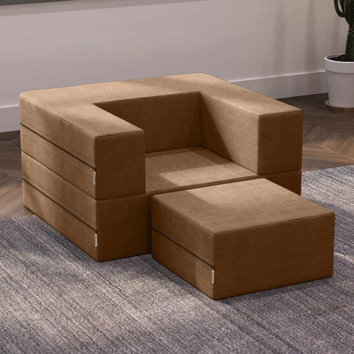 Zipline Velvet Sleeper Chair & Ottoman – Jaxx Living