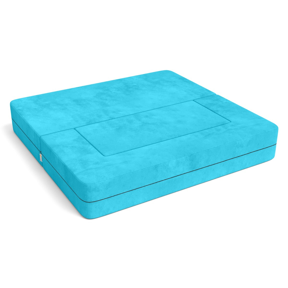 Zipline Jr Sofa in Aqua Microsuede