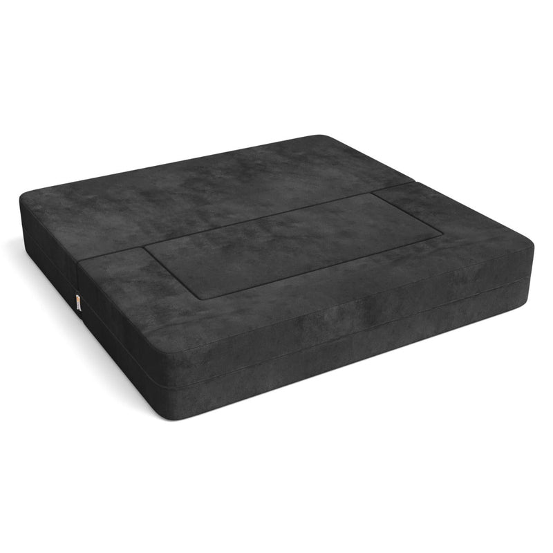 Zipline Jr Sofa in Black Microsuede