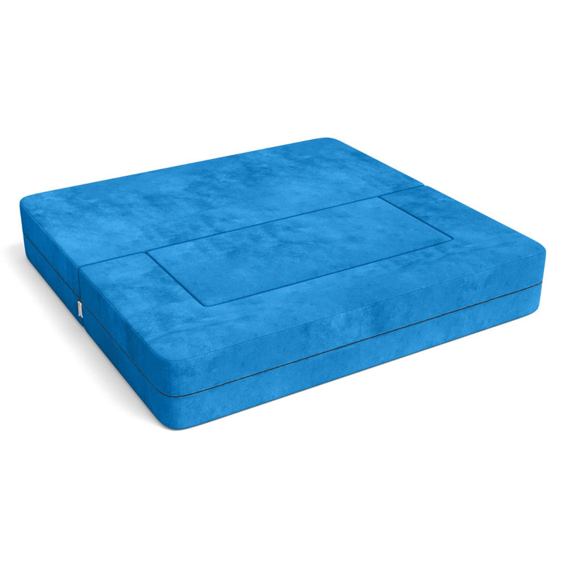 Zipline Jr Sofa in Blue Microsuede
