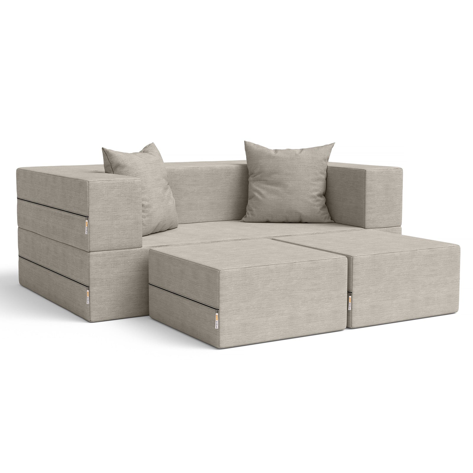 Zipline Loveseat in Dark Gray Microvelvet