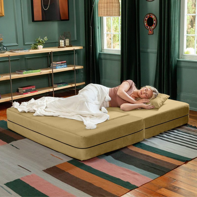 Zipline Loveseat in Beige Microvelvet