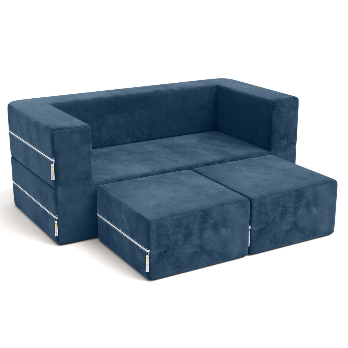 Zipline Jr Loveseat in Navy Microsuede